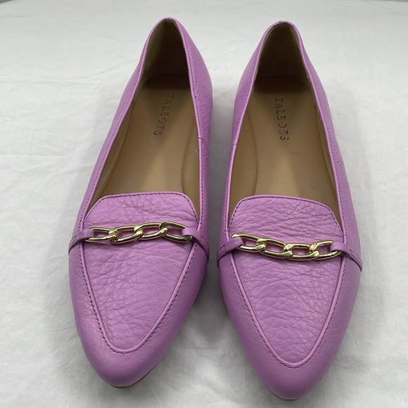 NWOB. Talbots 9M Francesca Chainlink Driving Moccasins - Pebbled Leather. - Picture 4 of 12